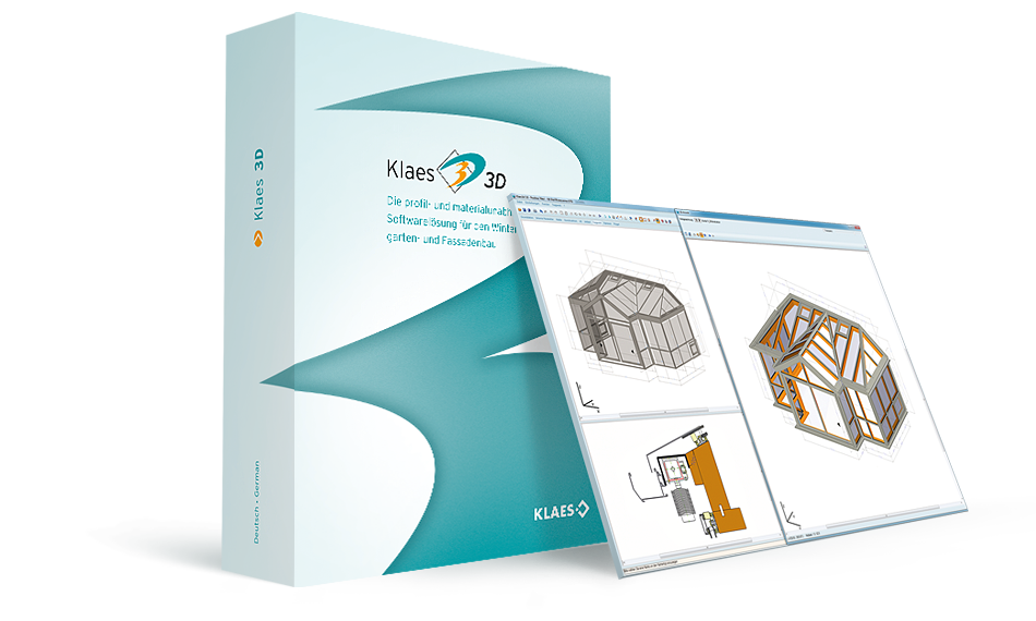 Software Verpackung - Klaes 3D mit Screenshot Wintergarten